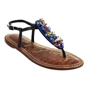 SAM Edelman Gabrielle Beaded Sandals Sz 6 Women’s